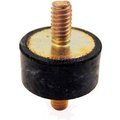 J.W. Winco Vibration Mount, 2 Threaded Studs, .75" Dia, .75"H, 1/4-20 Thread 351.1-19-19-1/4-55